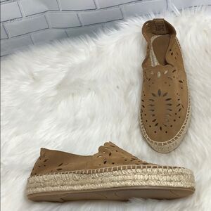 Zara Woman Suede Platform Espadriilles Siz…